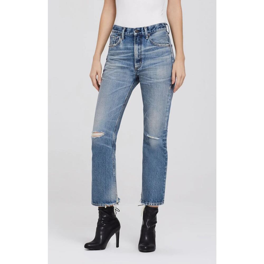 Citizens of Humanity Estella High Rise Ankle Flare Jeans Blue Freebird Size 28